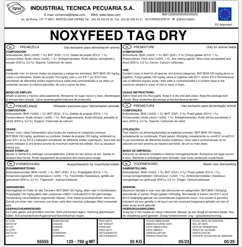 ناکسی فید تگ درای NOXYFEED TAG DRY